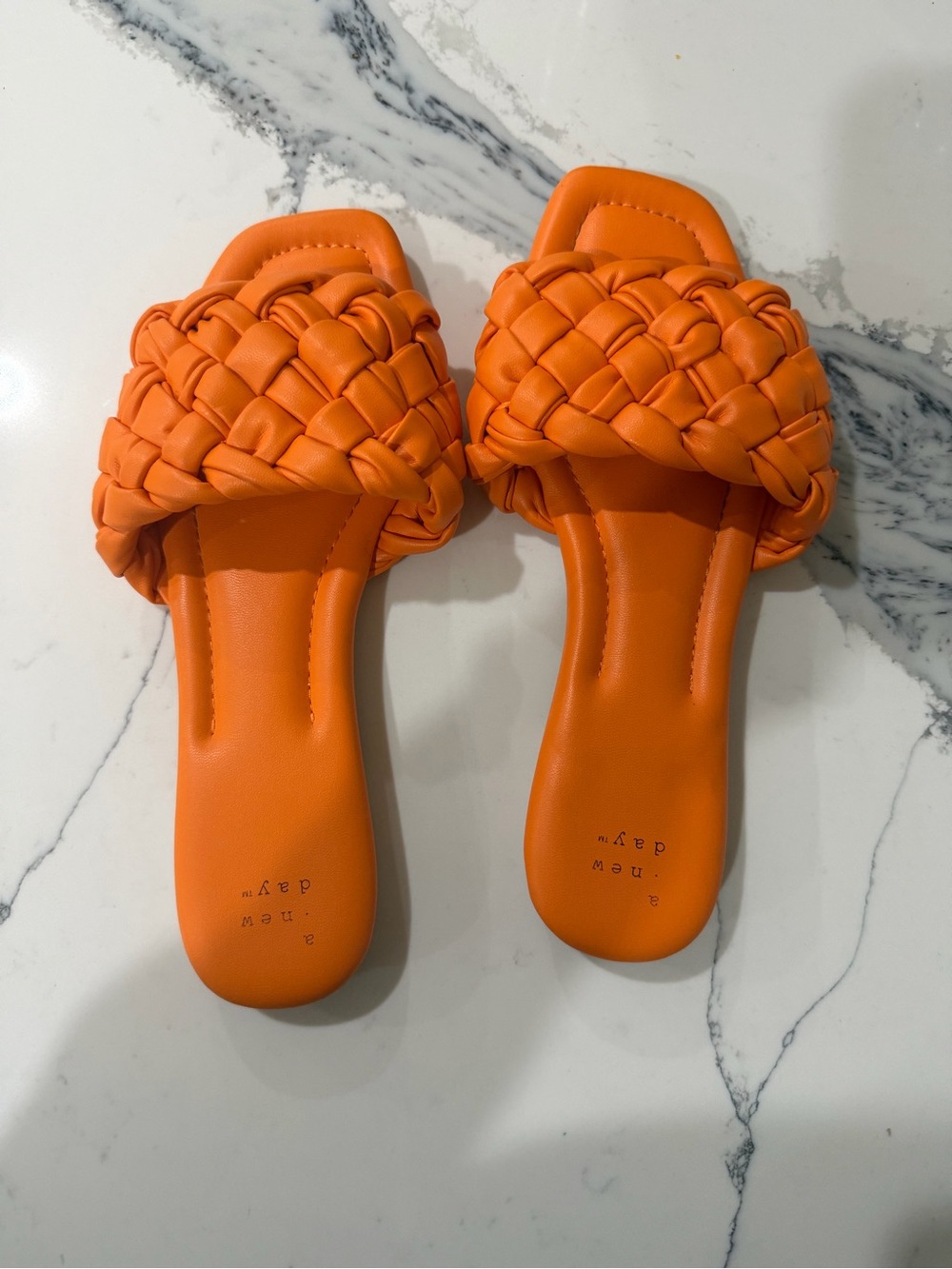 a new day Braided Slide Mules in Orange